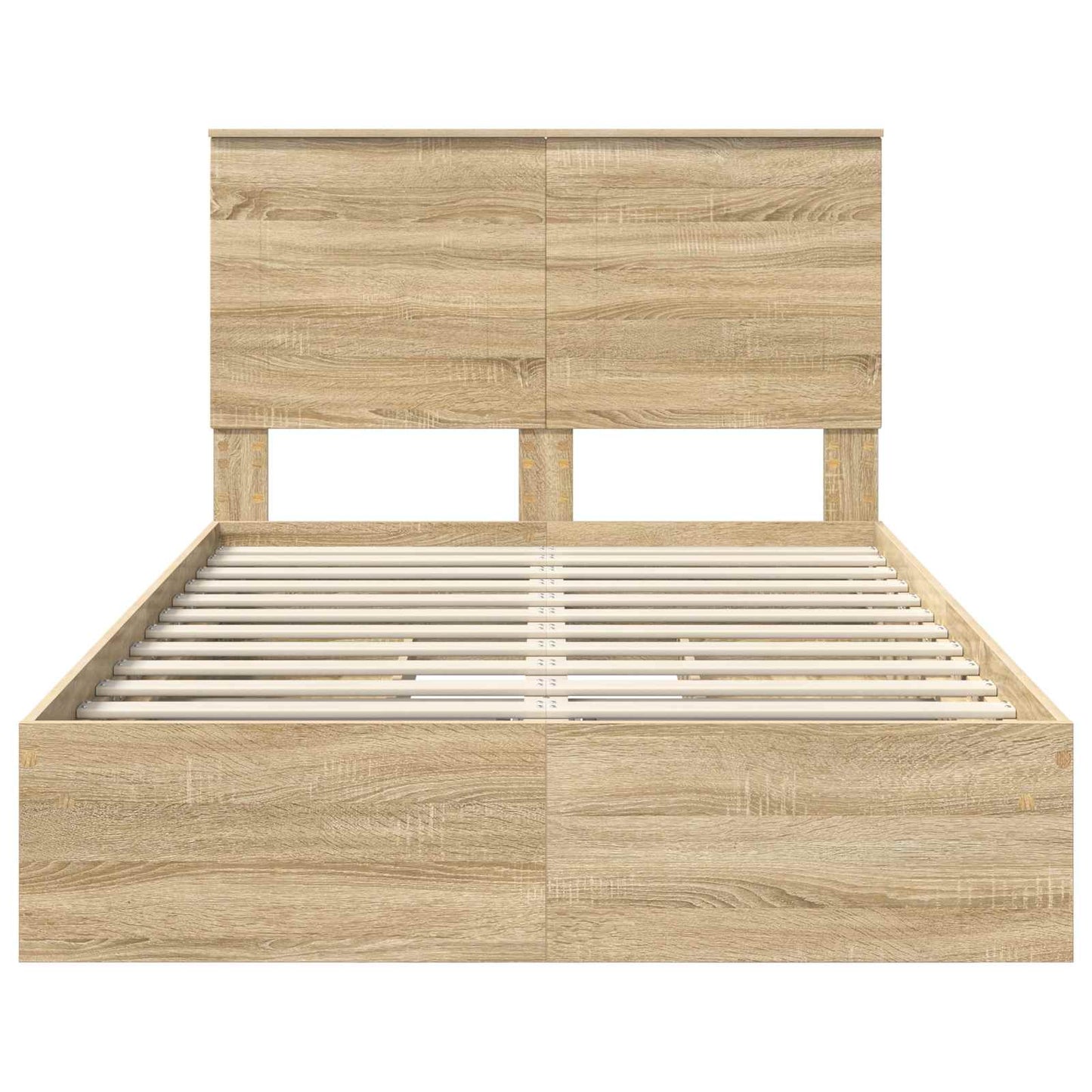 Letto con Contenitore con testiera Rovere Sonoma 135 x 190 cm | homemem39