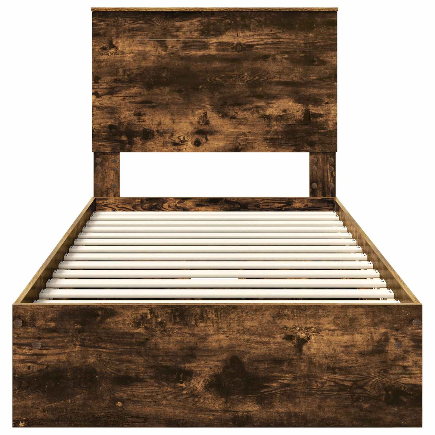Letto con Contenitore Rovere fumé 90 x 190 cm Legno multistrato | homemem39
