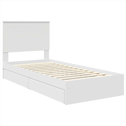 Letto con Contenitore Bianco 90 x 200 cm Legno multistrato | homemem39