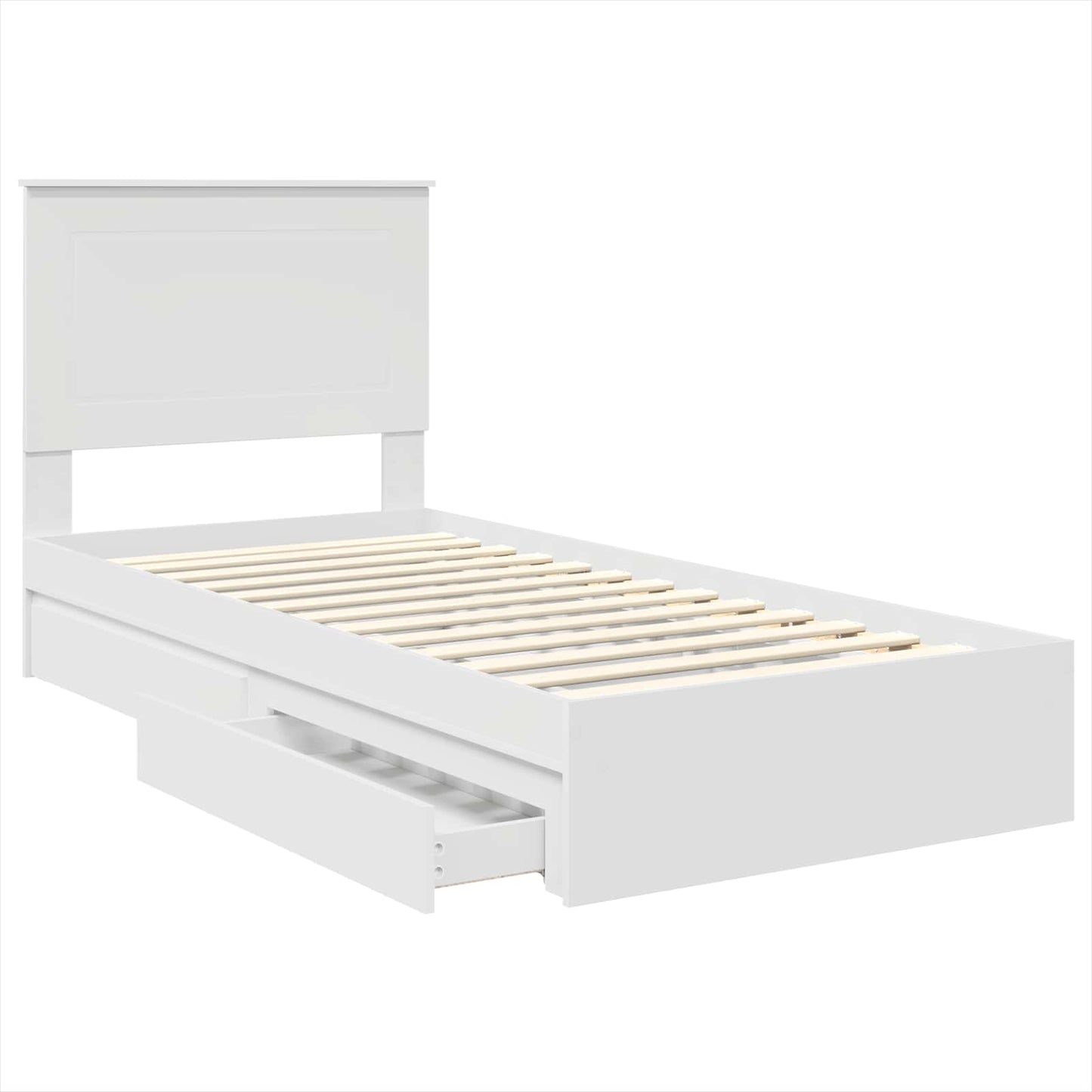 Letto con Contenitore Bianco 90 x 200 cm Legno multistrato | homemem39