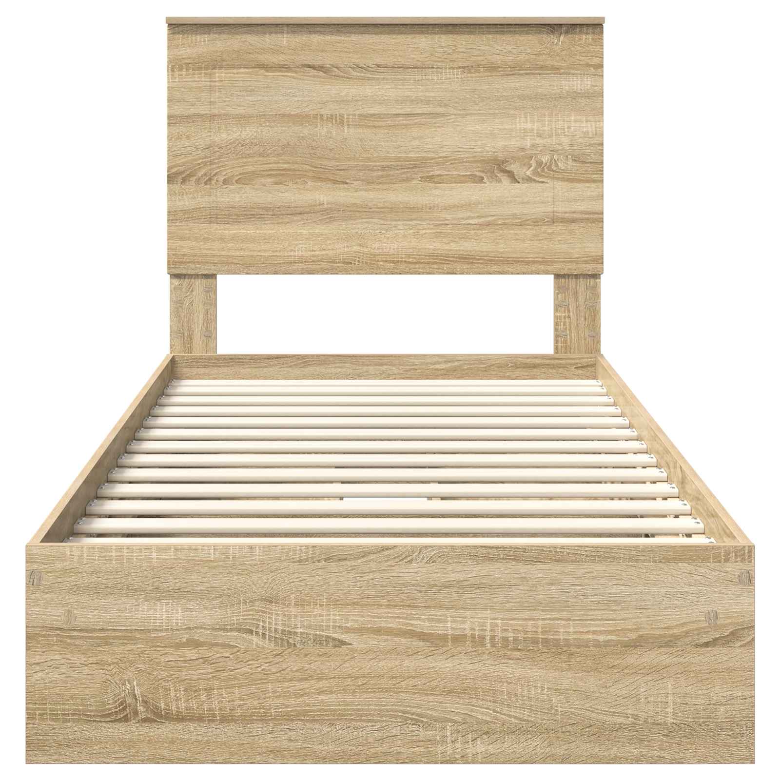 Letto con Contenitore con testiera Rovere Sonoma 90 x 200 cm | homemem39
