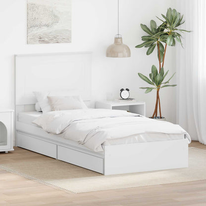 Letto con Contenitore Bianco 75 x 190 cm Legno multistrato | homemem39