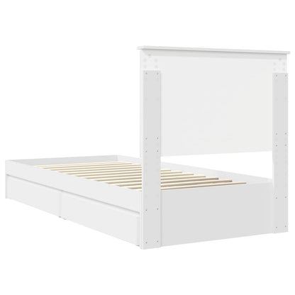 Letto con Contenitore Bianco 75 x 190 cm Legno multistrato | homemem39
