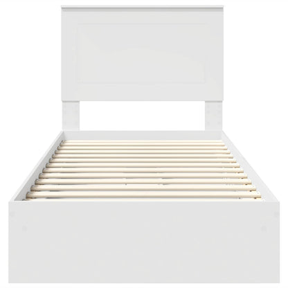 Letto con Contenitore Bianco 75 x 190 cm Legno multistrato | homemem39