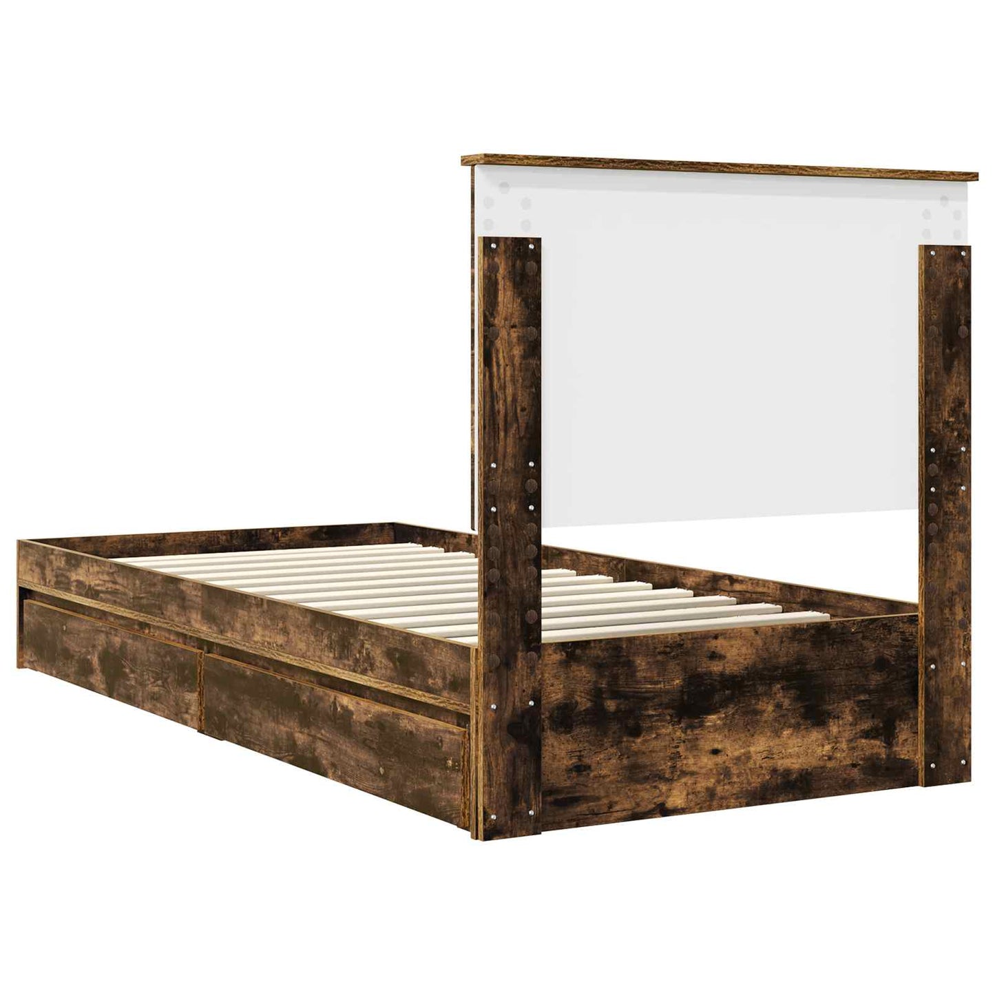 Letto con Contenitore Rovere fumé 75 x 190 cm Legno multistrato | homemem39