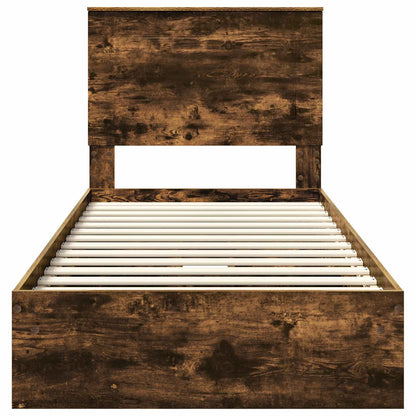 Letto con Contenitore Rovere fumé 75 x 190 cm Legno multistrato | homemem39