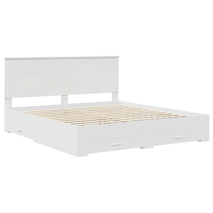 Struttura del letto Bianco 180 x 200 cm Legno multistrato | homemem39