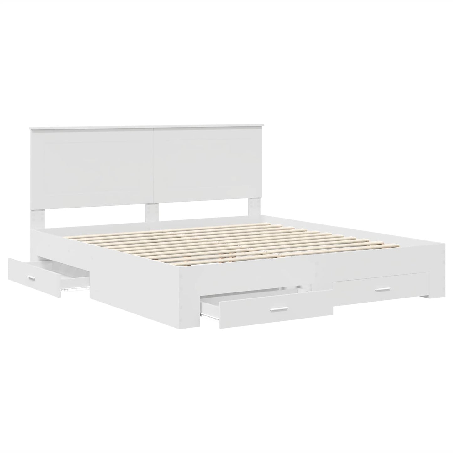 Struttura del letto Bianco 180 x 200 cm Legno multistrato | homemem39