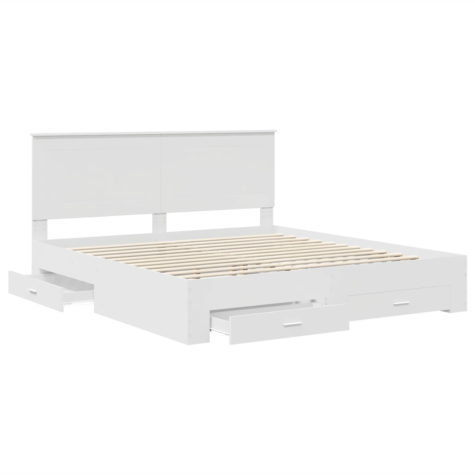Struttura del letto Bianco 180 x 200 cm Legno multistrato | homemem39