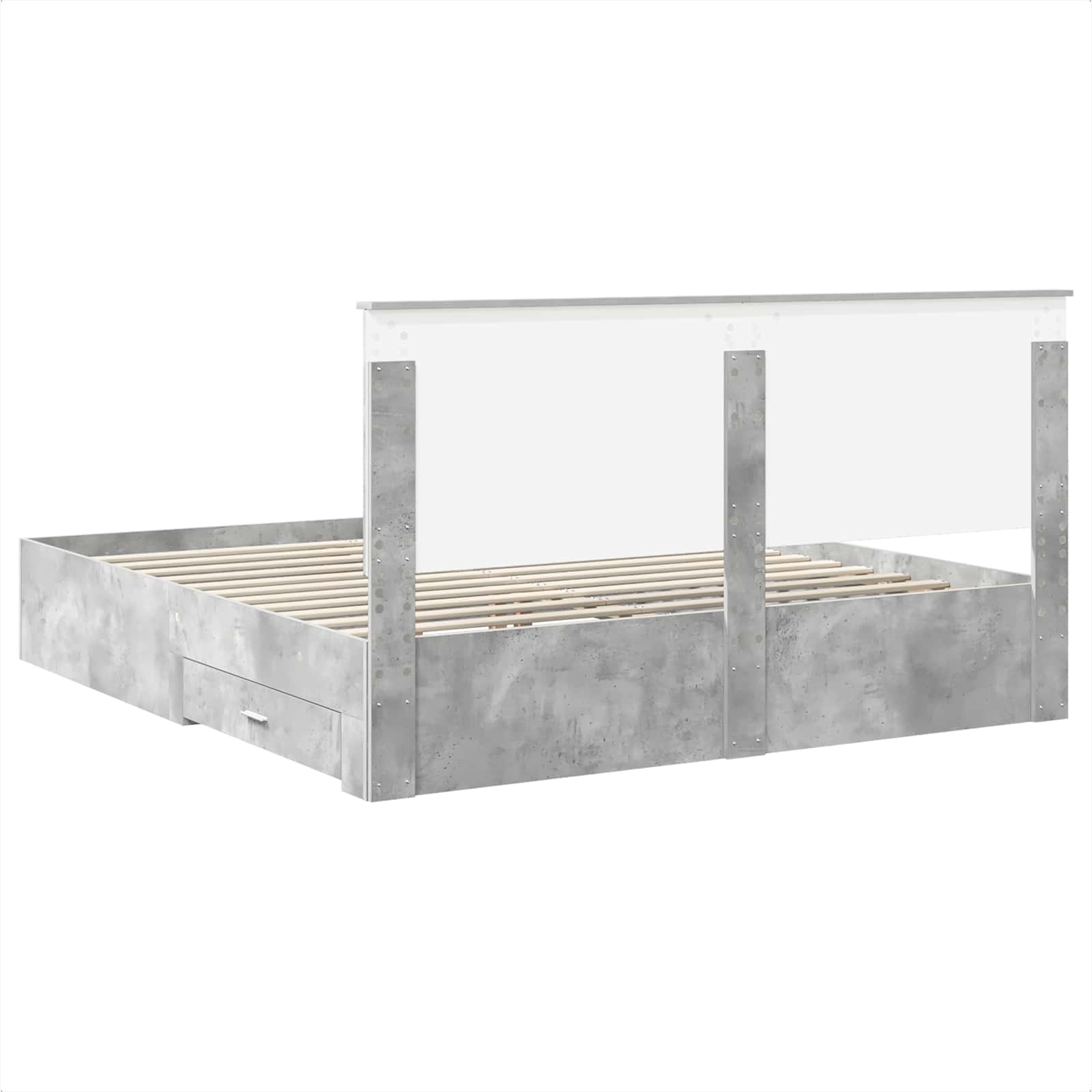 Struttura del letto con testiera Grigio cemento 180 x 200 cm | homemem39