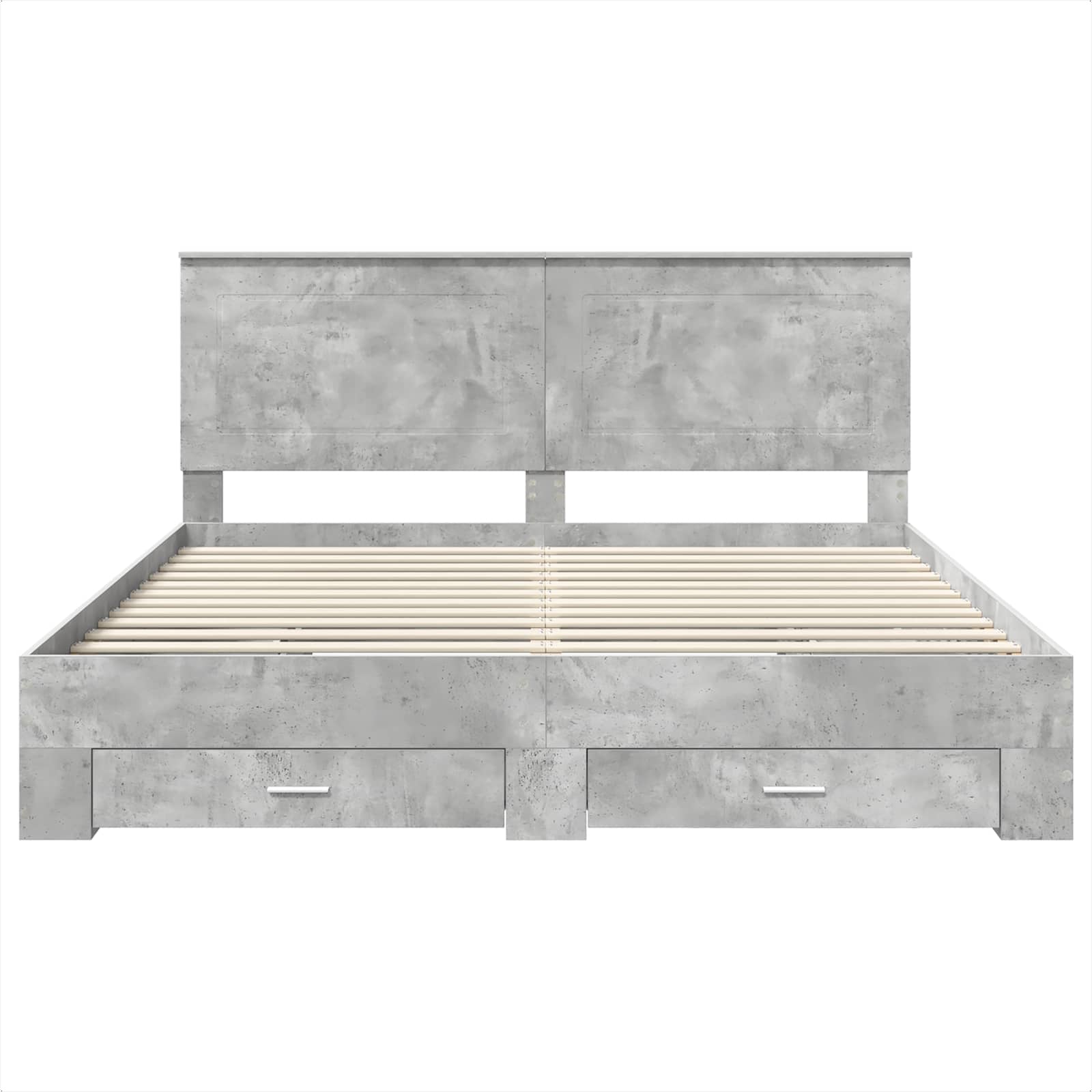 Struttura del letto con testiera Grigio cemento 180 x 200 cm | homemem39