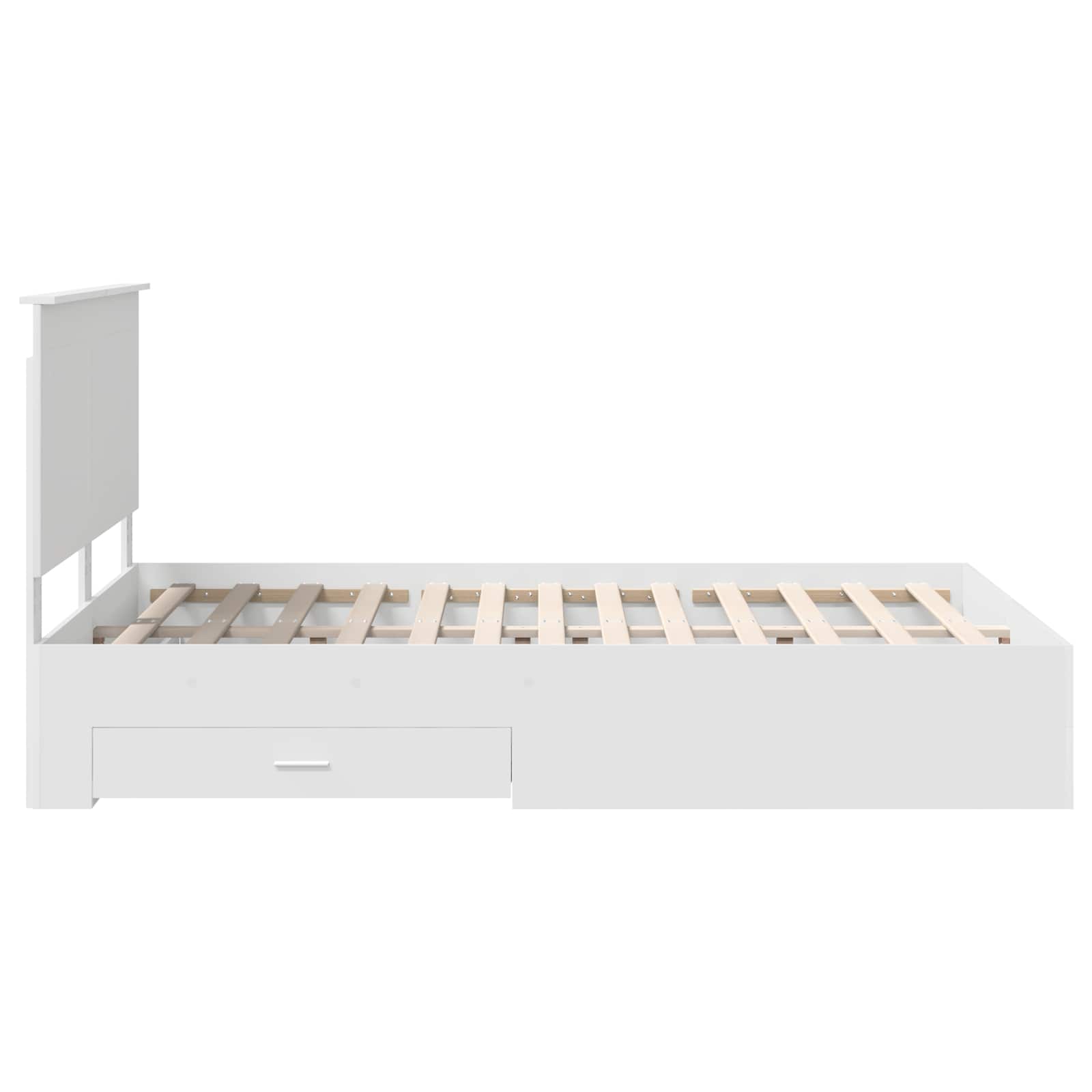 Struttura del letto Bianco 160 x 200 cm Legno multistrato | homemem39
