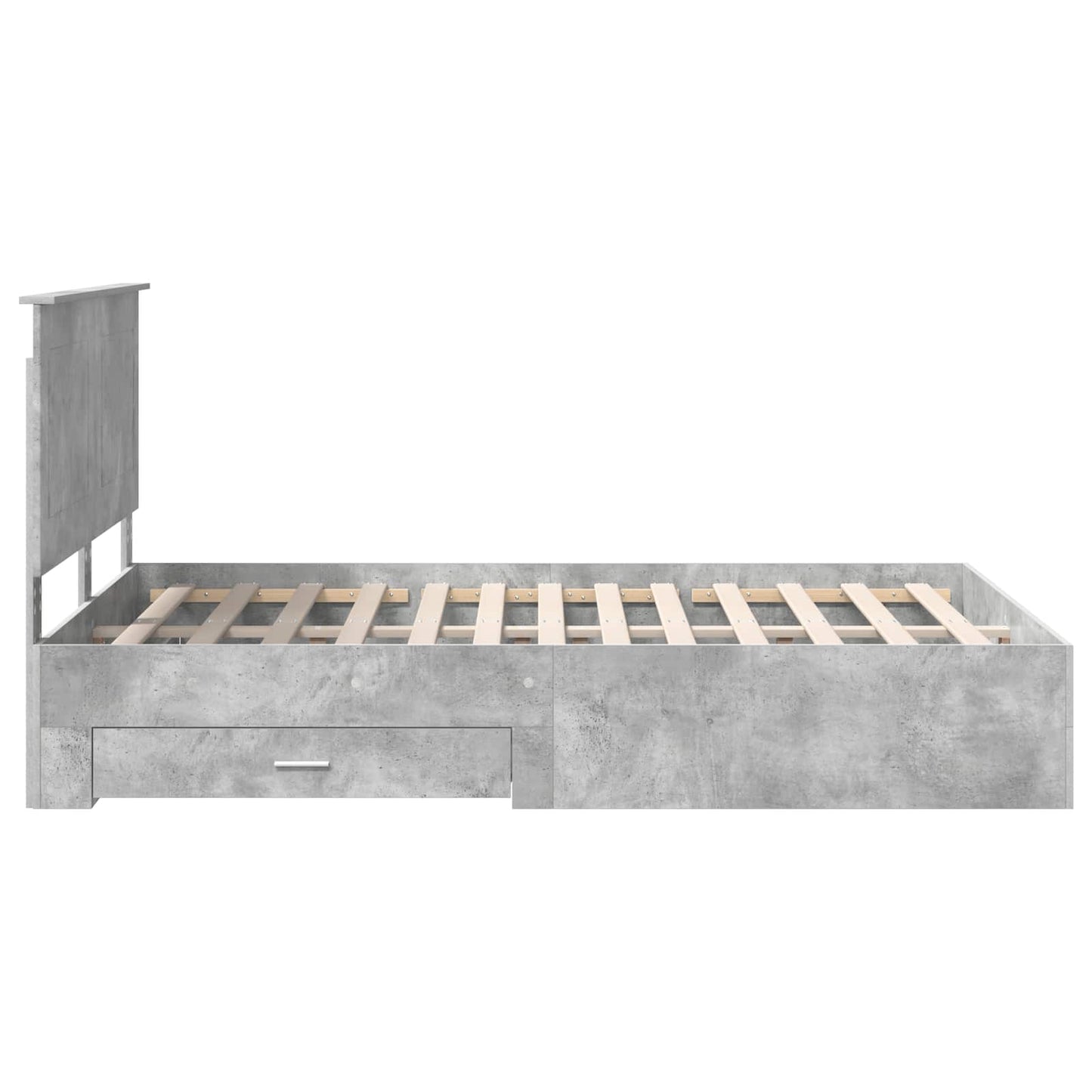Struttura del letto con testiera Grigio cemento 160 x 200 cm | homemem39