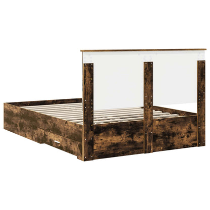 Struttura del letto Rovere fumé 150 x 200 cm Legno multistrato | homemem39