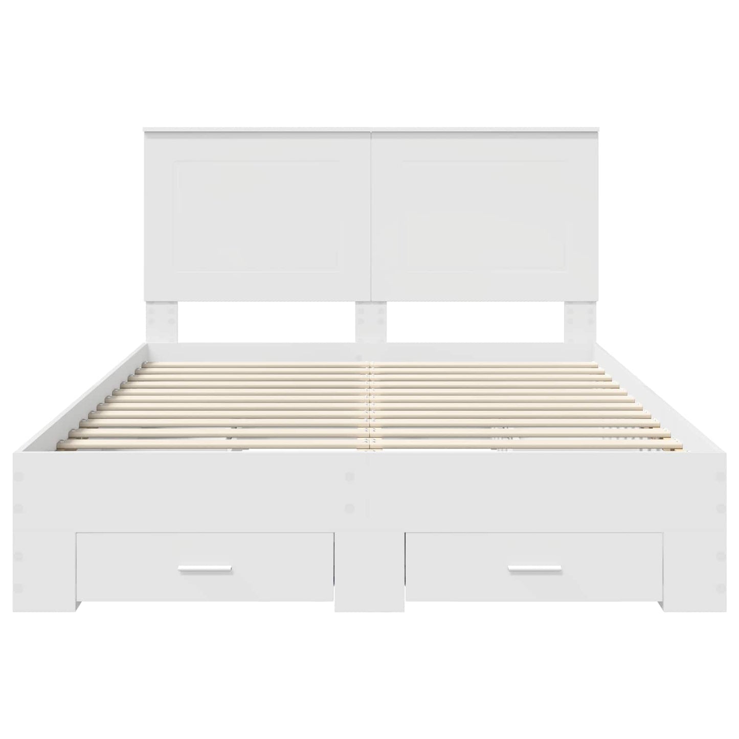 Struttura del letto Bianco 140 x 190 cm Legno multistrato | homemem39