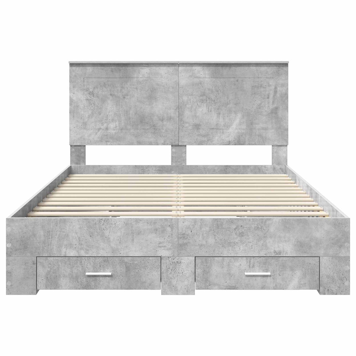 Struttura del letto con testiera Grigio cemento 140 x 190 cm | homemem39