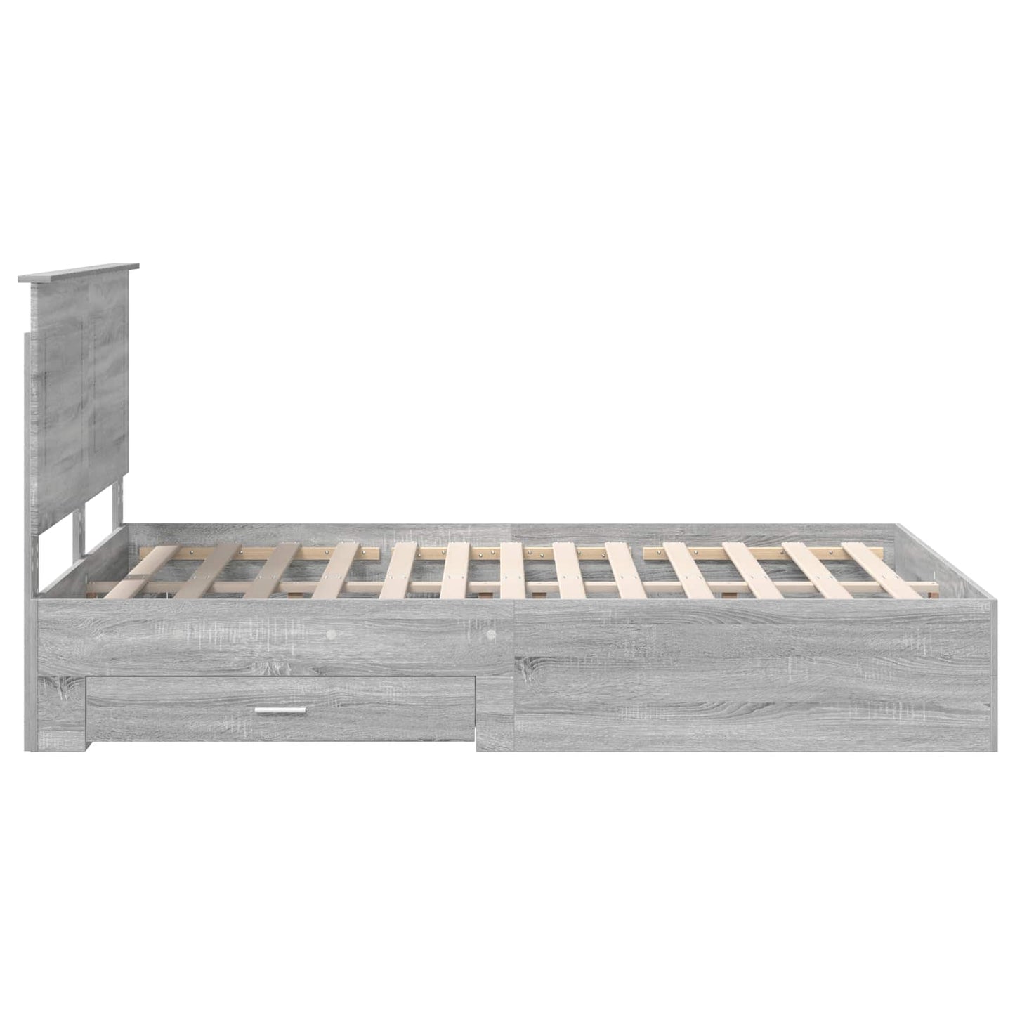 Struttura del letto con testiera Grigio Sonoma 140 x 190 cm | homemem39