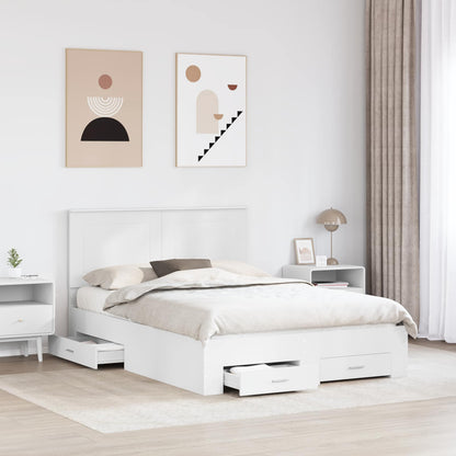 Struttura del letto Bianco 140 x 200 cm Legno multistrato | homemem39