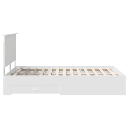 Struttura del letto Bianco 140 x 200 cm Legno multistrato | homemem39