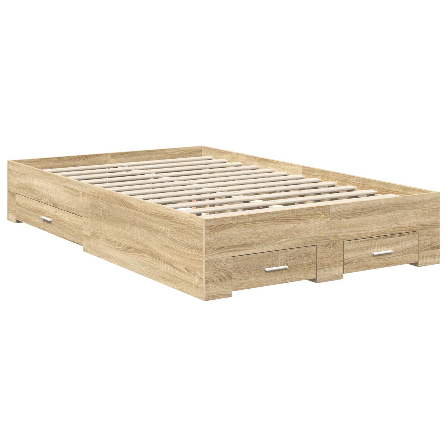 Struttura del letto con testiera Rovere Sonoma 135 x 190 cm | homemem39