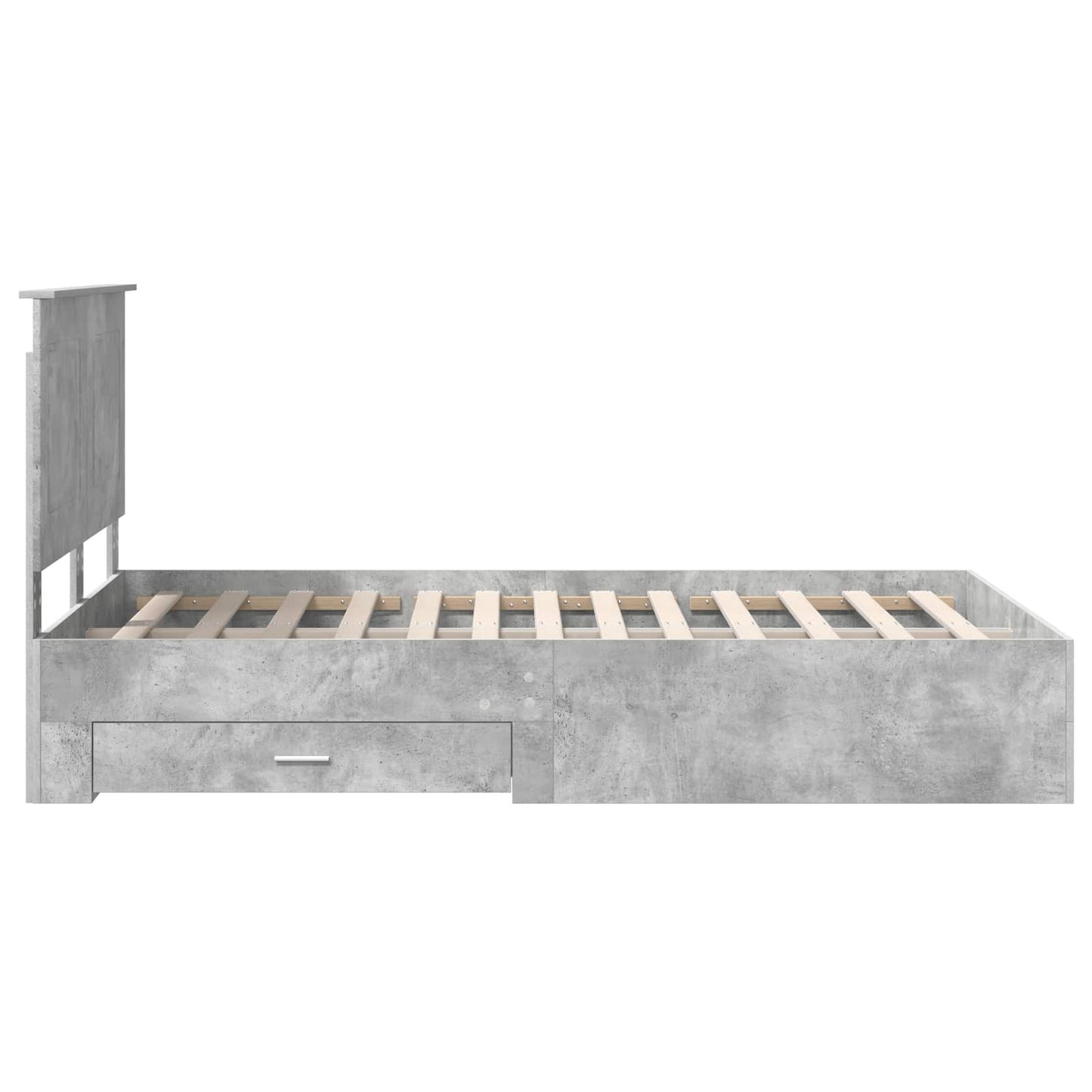 Struttura del letto con testiera Grigio cemento 120 x 190 cm | homemem39