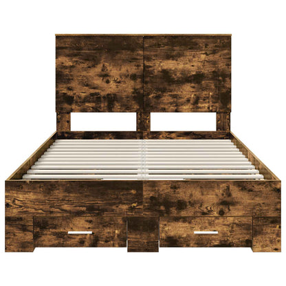 Struttura del letto Rovere fumé 120 x 190 cm Legno multistrato | homemem39