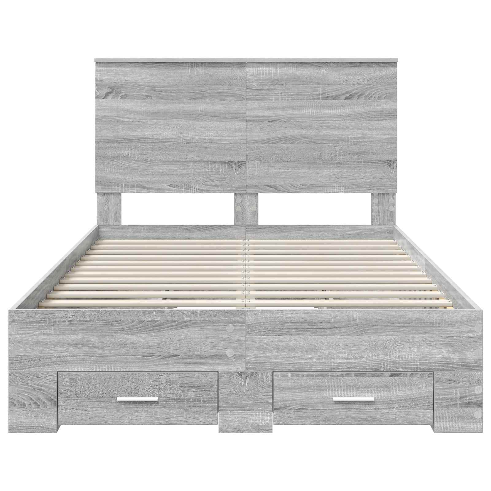 Struttura del letto con testiera Grigio Sonoma 120 x 190 cm | homemem39