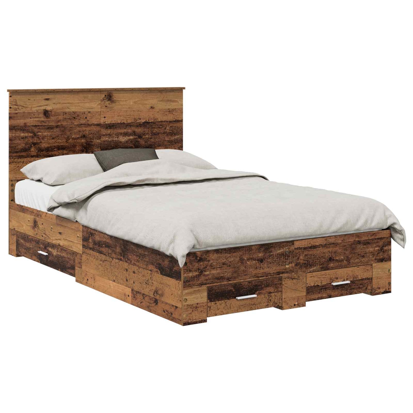 Struttura del letto con testiera Legno vecchio 120 x 190 cm | homemem39