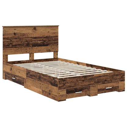 Struttura del letto con testiera Legno vecchio 120 x 190 cm | homemem39