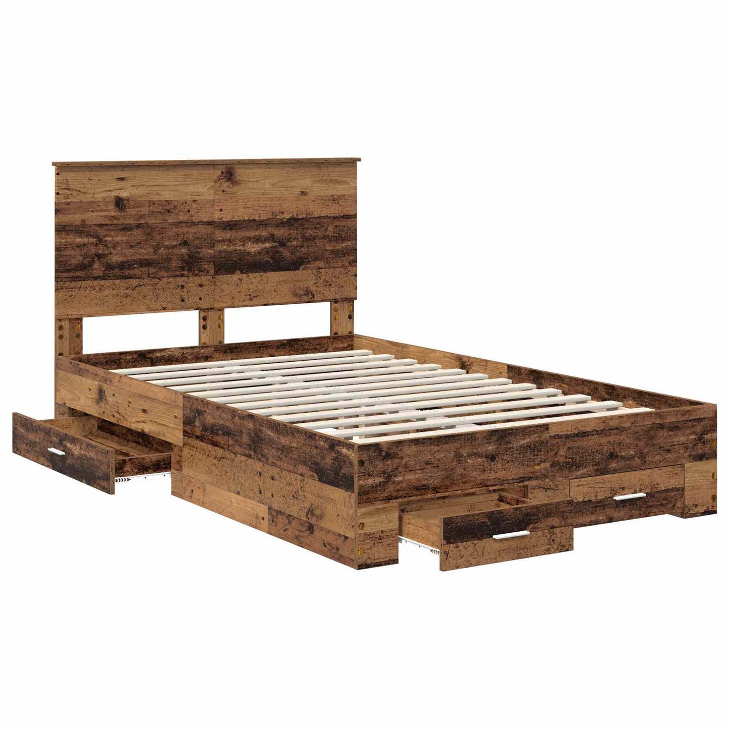 Struttura del letto con testiera Legno vecchio 120 x 190 cm | homemem39