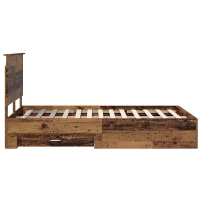 Struttura del letto con testiera Legno vecchio 120 x 190 cm | homemem39