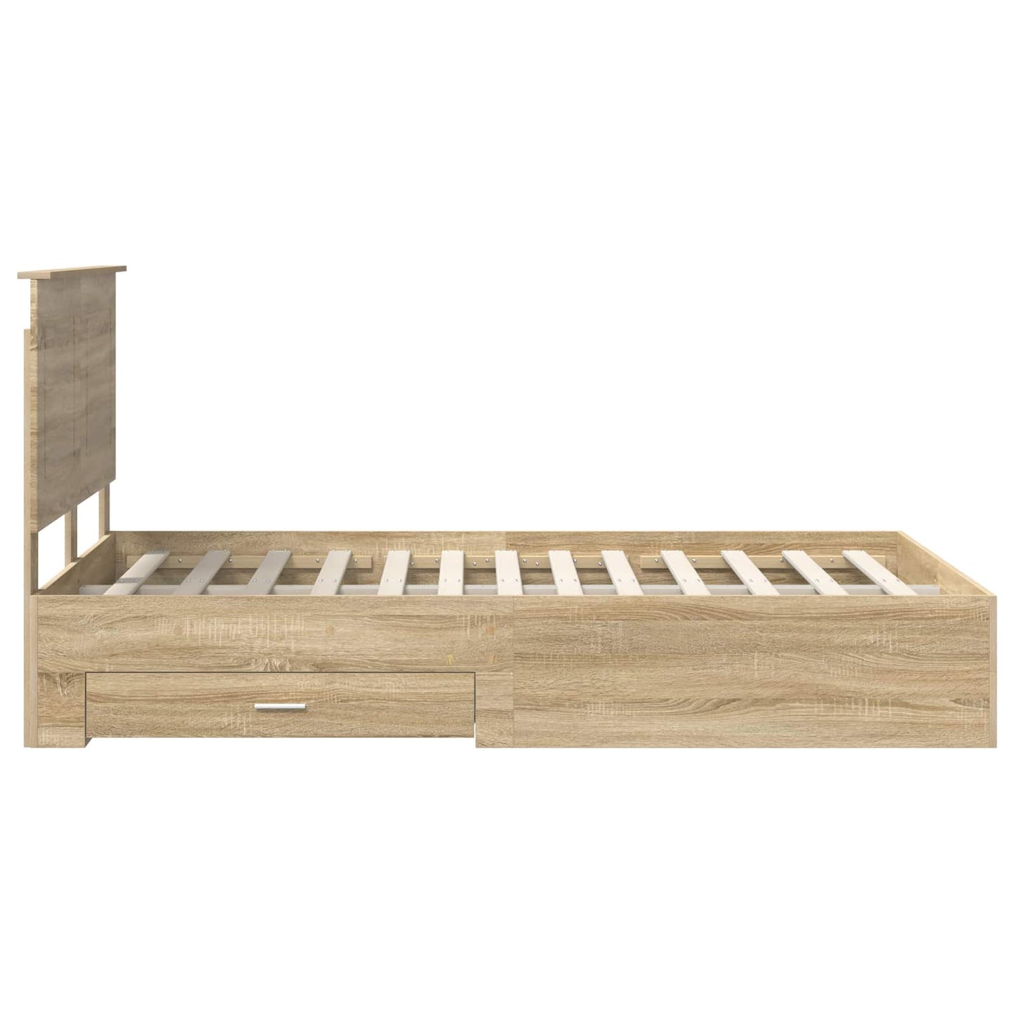 Struttura del letto con testiera Rovere Sonoma 120 x 200 cm | homemem39