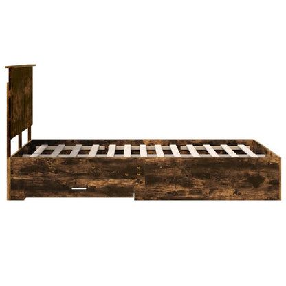 Struttura del letto Rovere fumé 120 x 200 cm Legno multistrato | homemem39