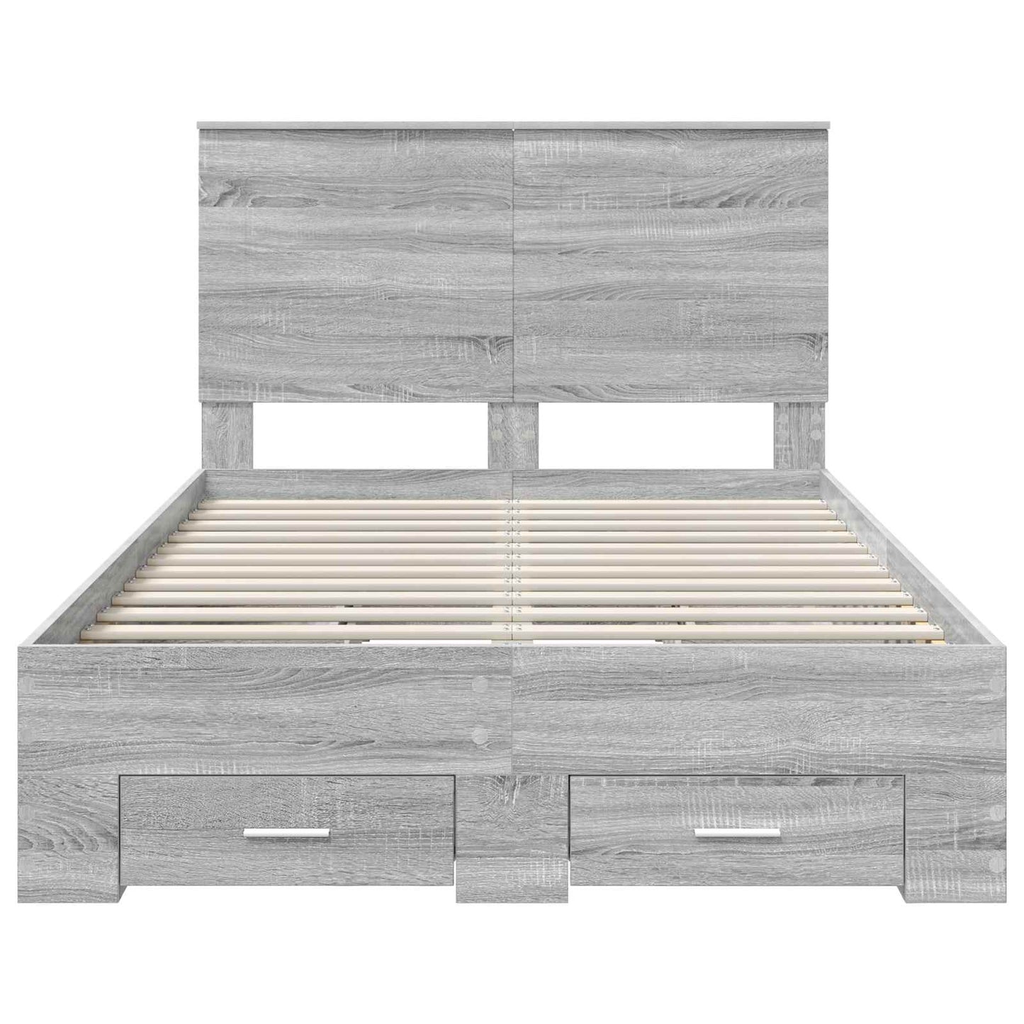 Struttura del letto con testiera Grigio Sonoma 120 x 200 cm | homemem39