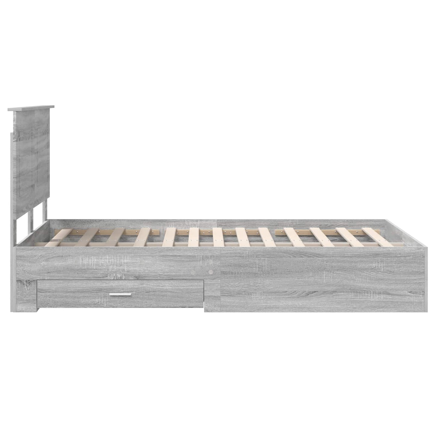 Struttura del letto con testiera Grigio Sonoma 120 x 200 cm | homemem39