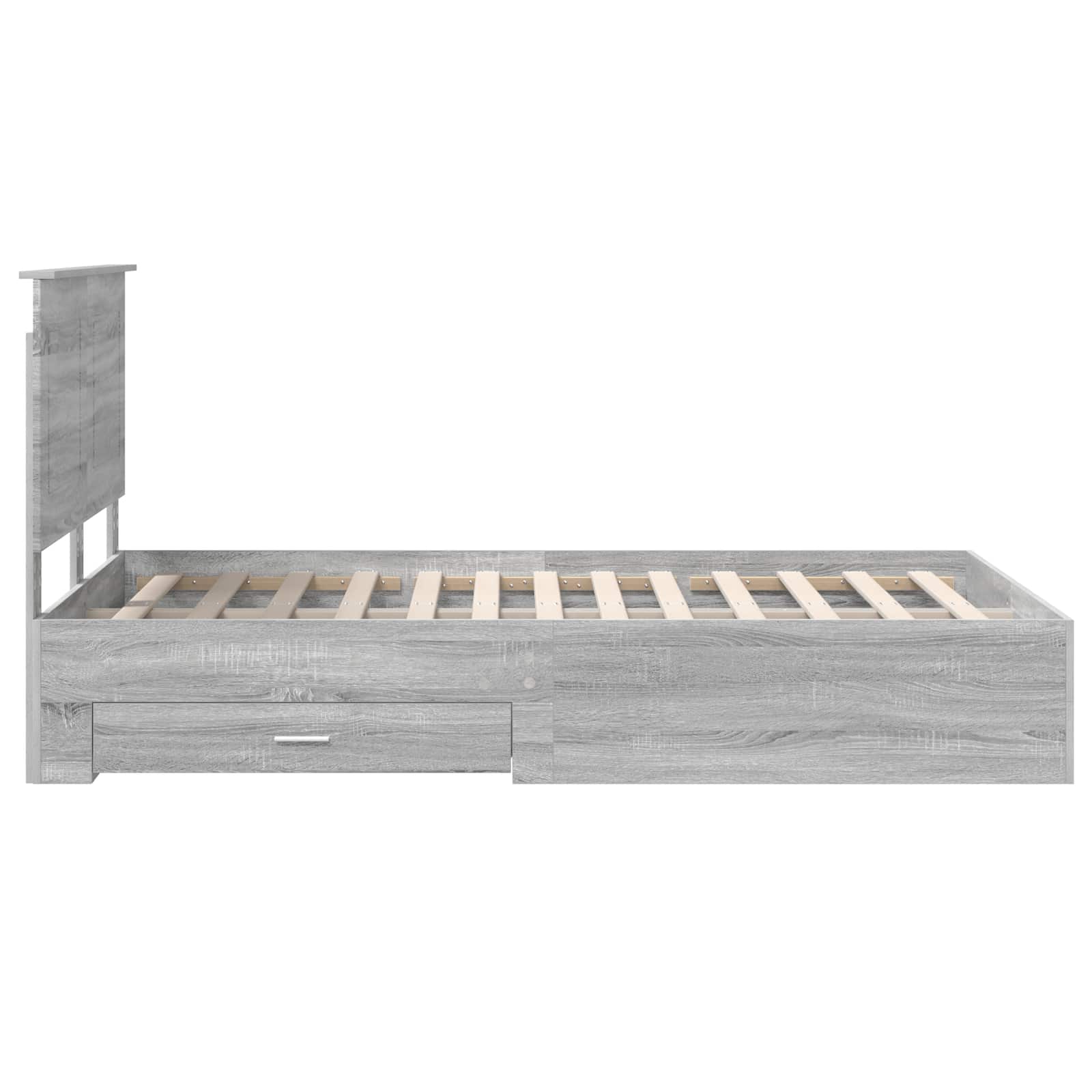 Struttura del letto con testiera Grigio Sonoma 120 x 200 cm | homemem39