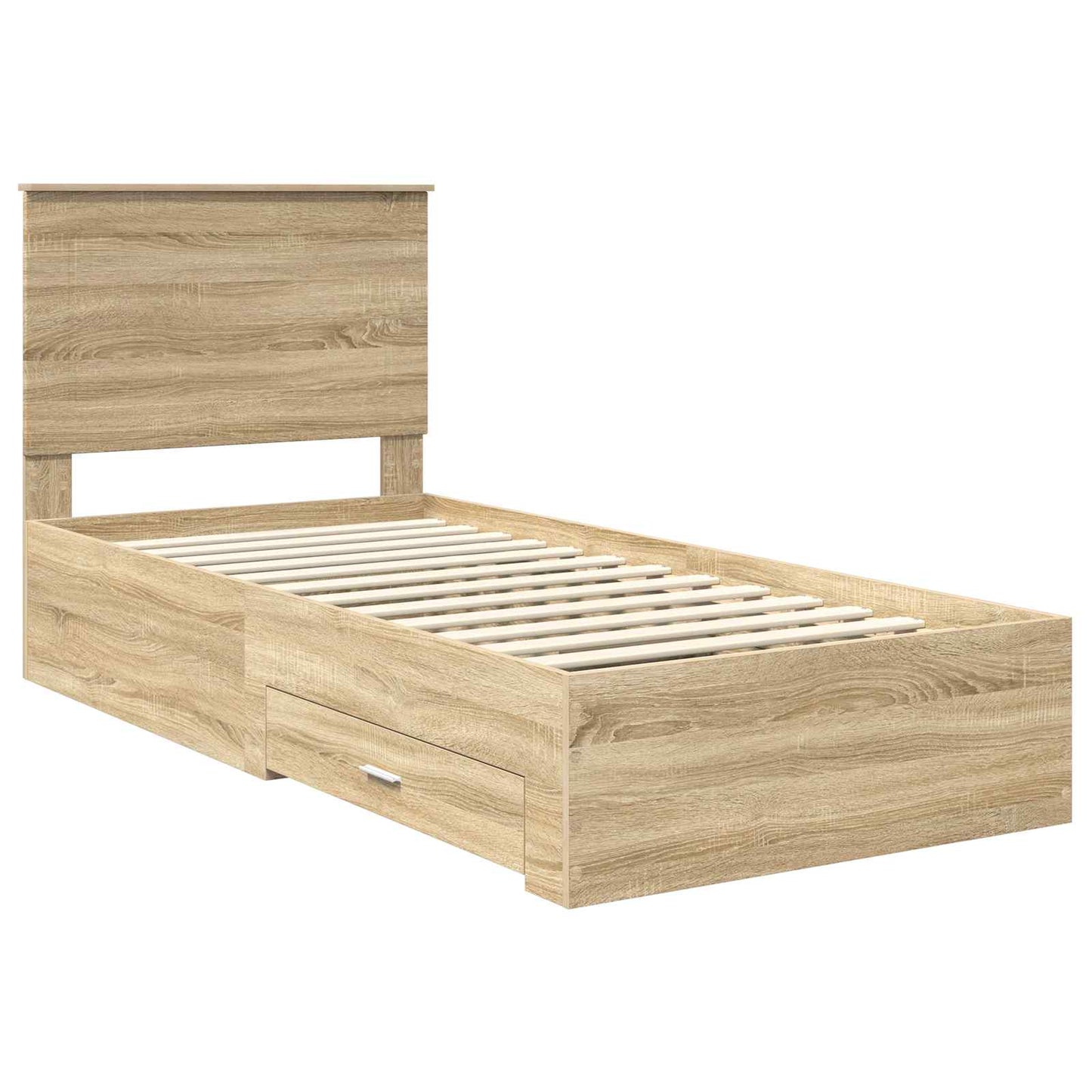 Struttura del letto con testiera Rovere Sonoma 100 x 200 cm | homemem39