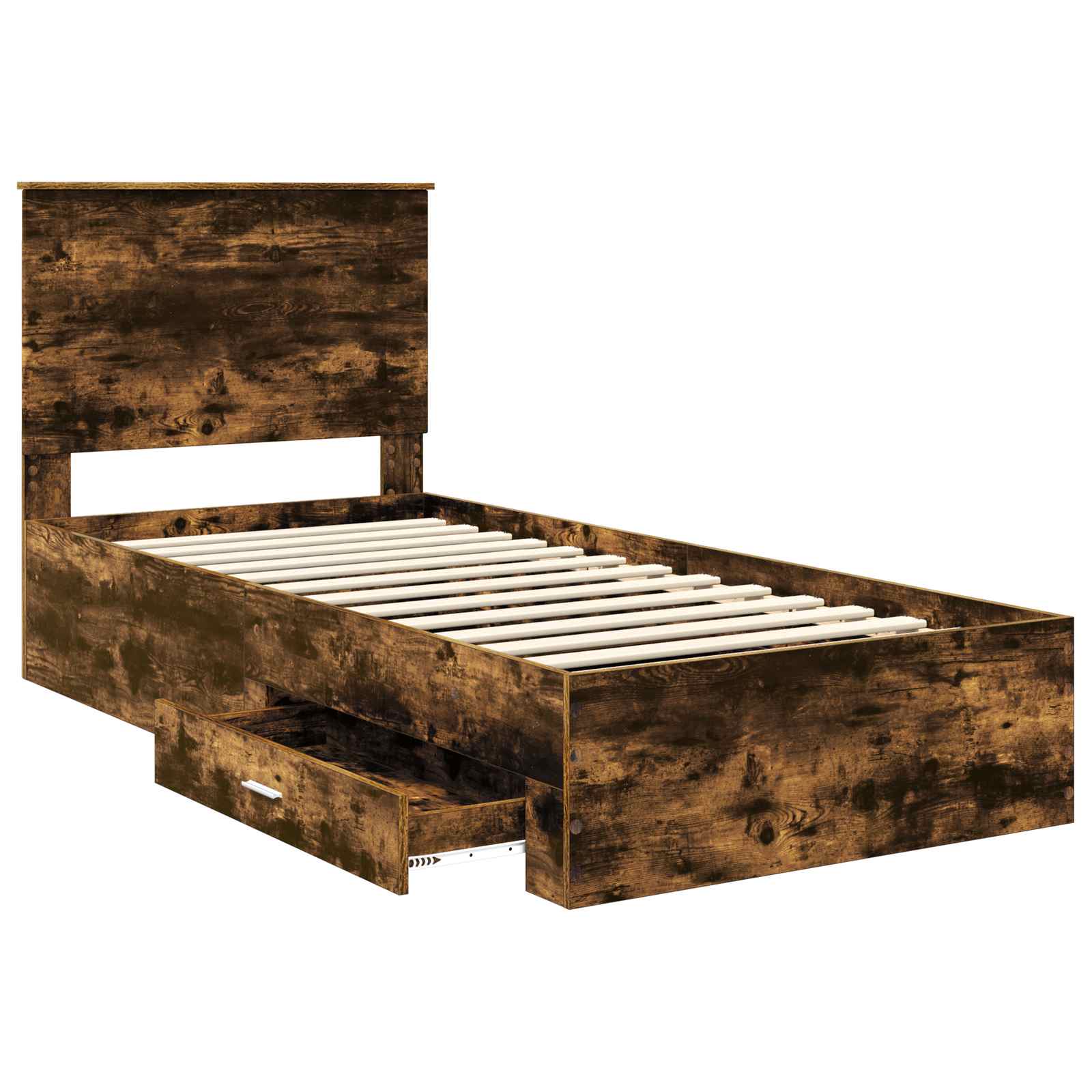 Struttura del letto Rovere fumé 100 x 200 cm Legno multistrato | homemem39