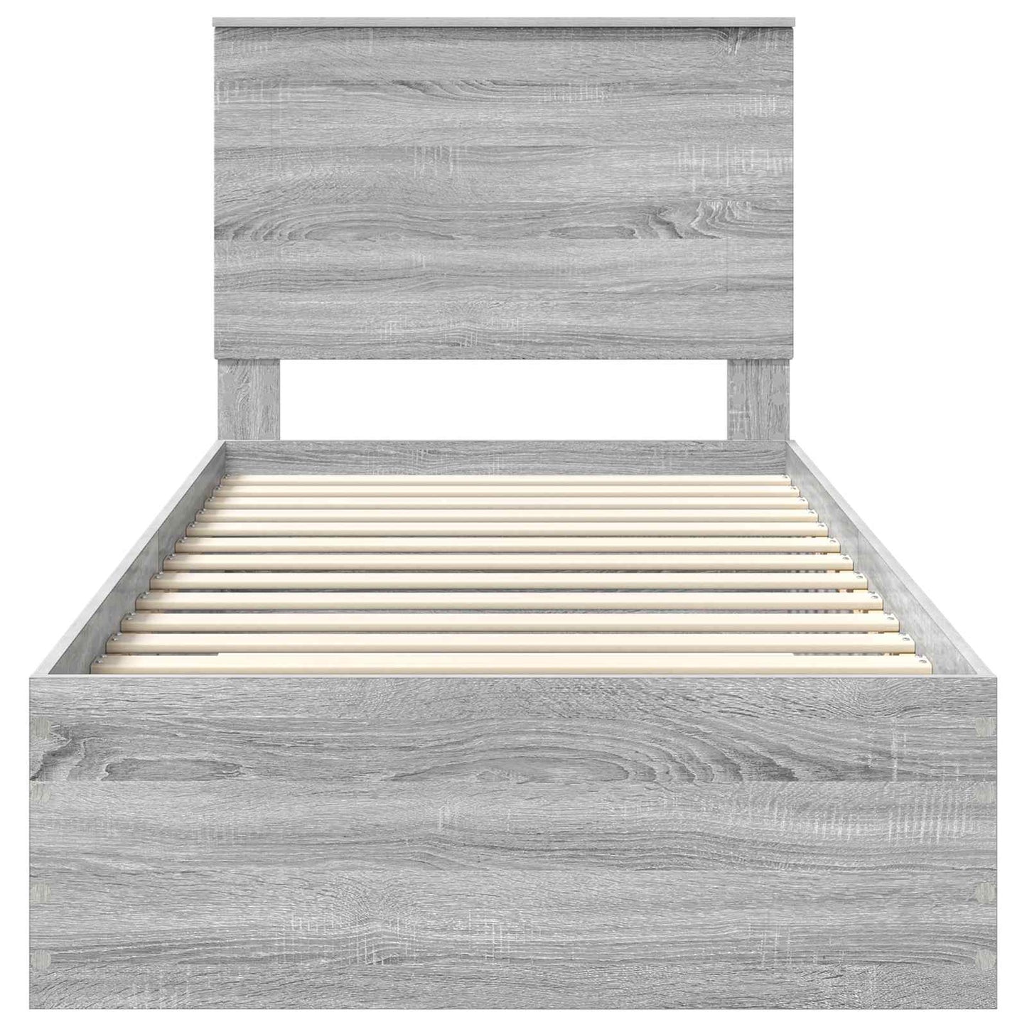 Struttura del letto con testiera Grigio Sonoma 100 x 200 cm | homemem39