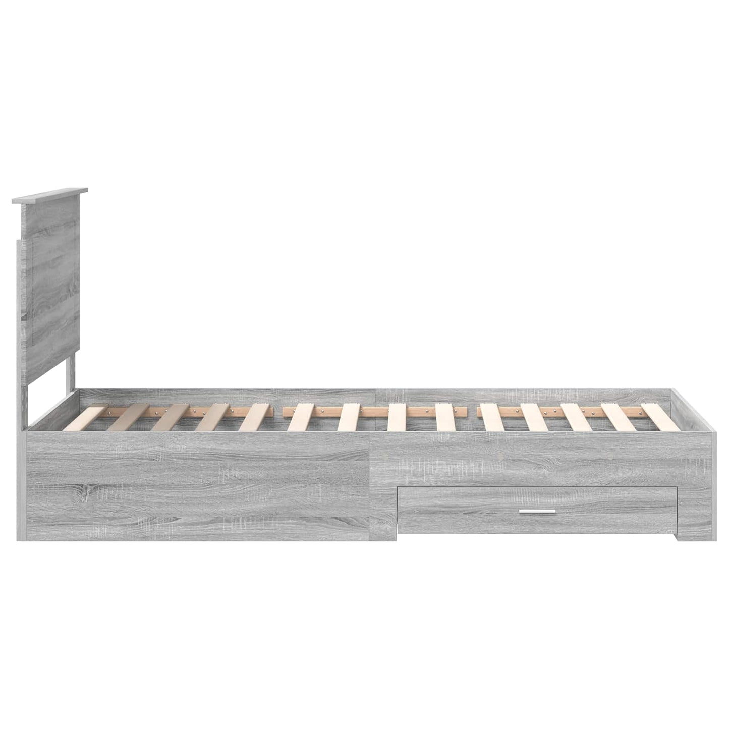 Struttura del letto con testiera Grigio Sonoma 100 x 200 cm | homemem39