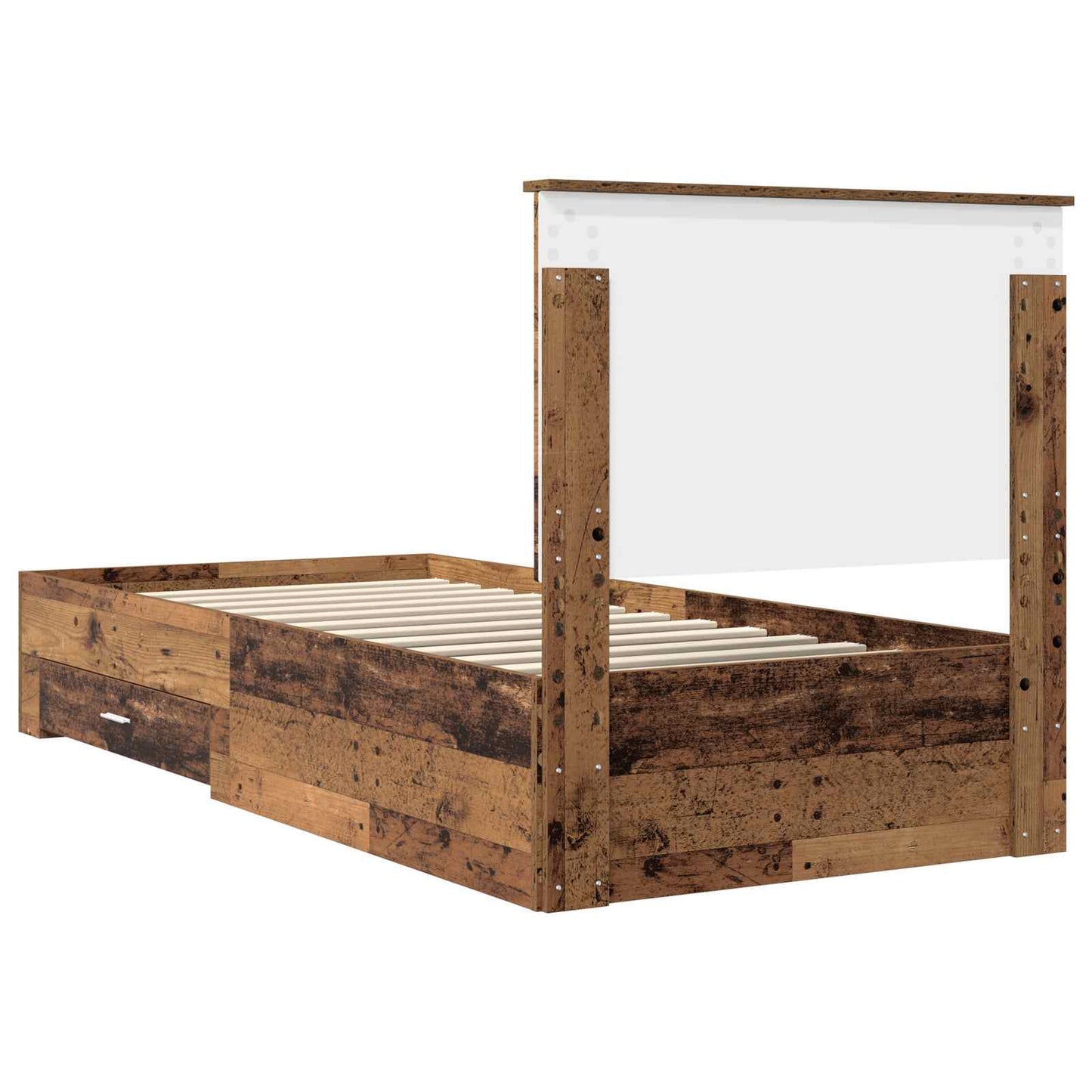 Struttura del letto con testiera Legno vecchio 100 x 200 cm | homemem39