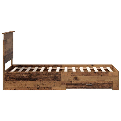 Struttura del letto con testiera Legno vecchio 100 x 200 cm | homemem39