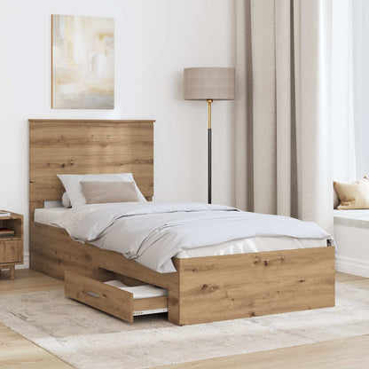 Struttura del letto Rovere artigianale 100 x 200 cm | homemem39