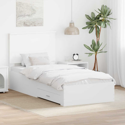 Struttura del letto Bianco 90 x 190 cm Legno multistrato | homemem39