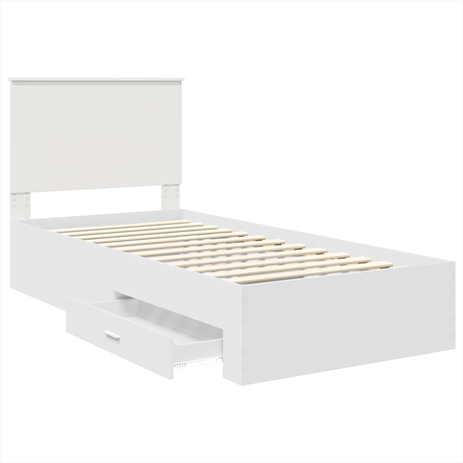 Struttura del letto Bianco 90 x 190 cm Legno multistrato | homemem39