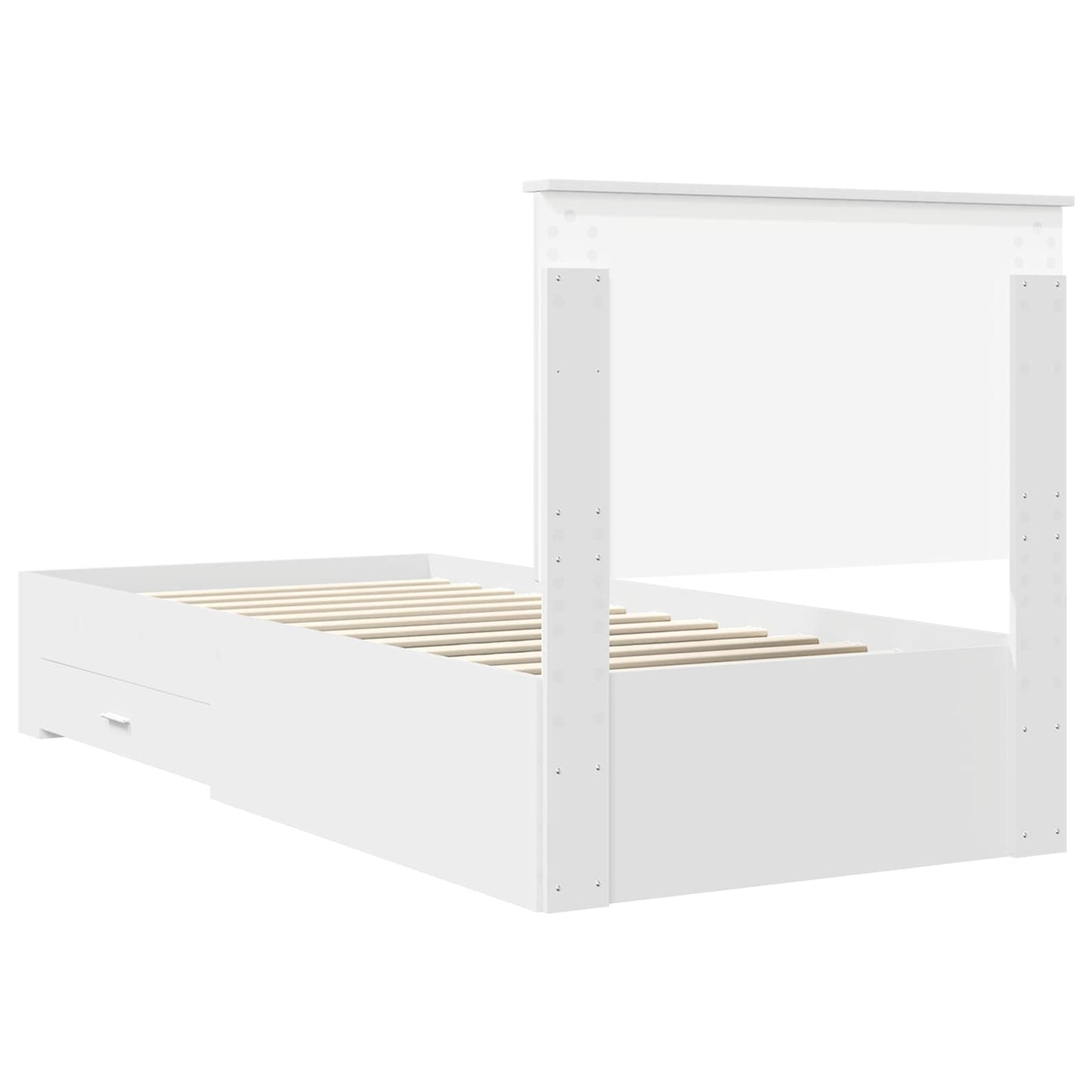 Struttura del letto Bianco 90 x 190 cm Legno multistrato | homemem39