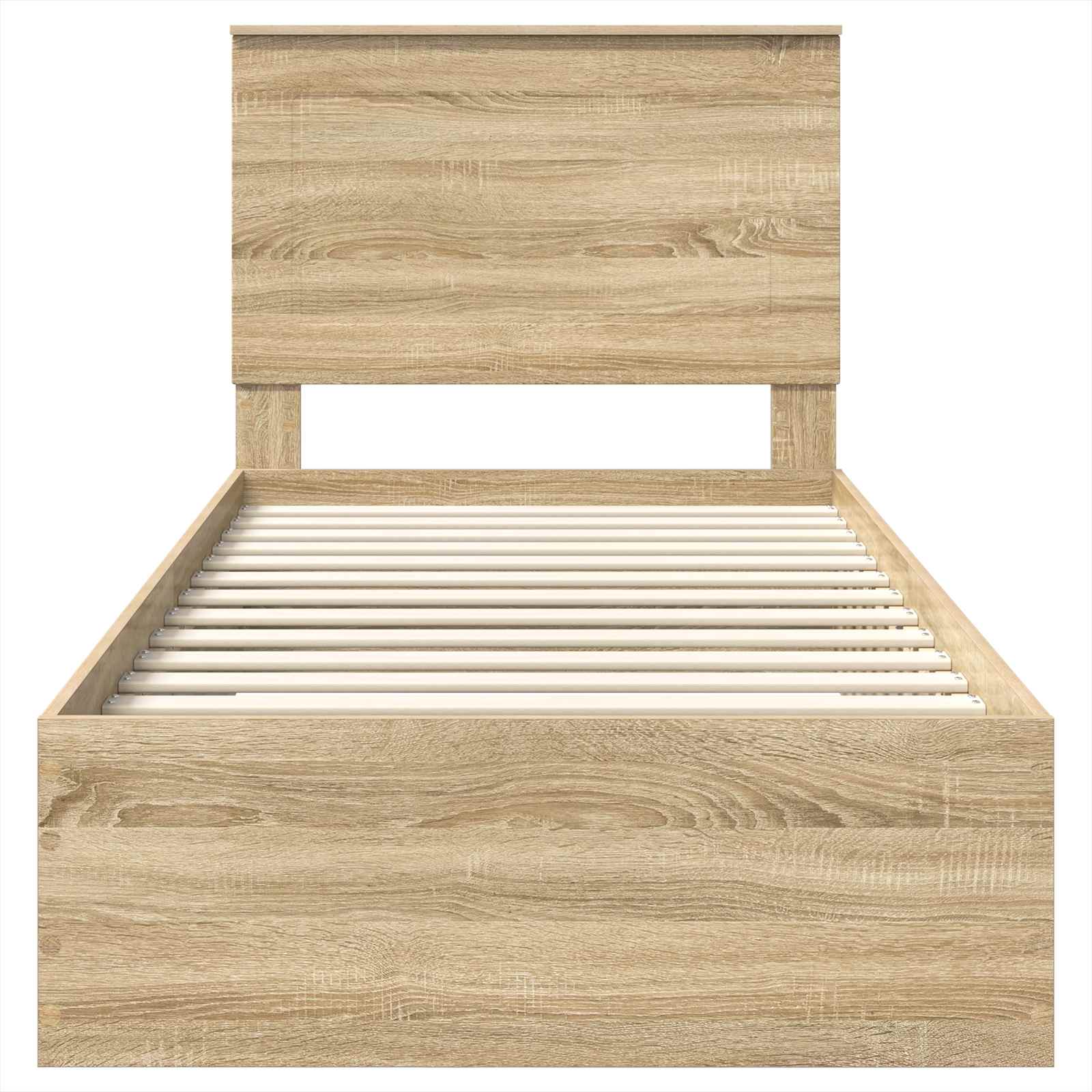 Struttura del letto Rovere Sonoma 90 x 190 cm Legno multistrato | homemem39
