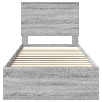 Struttura del letto Grigio Sonoma 90 x 190 cm Legno multistrato | homemem39