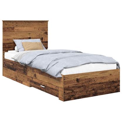 Struttura del letto Legno vecchio 90 x 190 cm Legno multistrato | homemem39