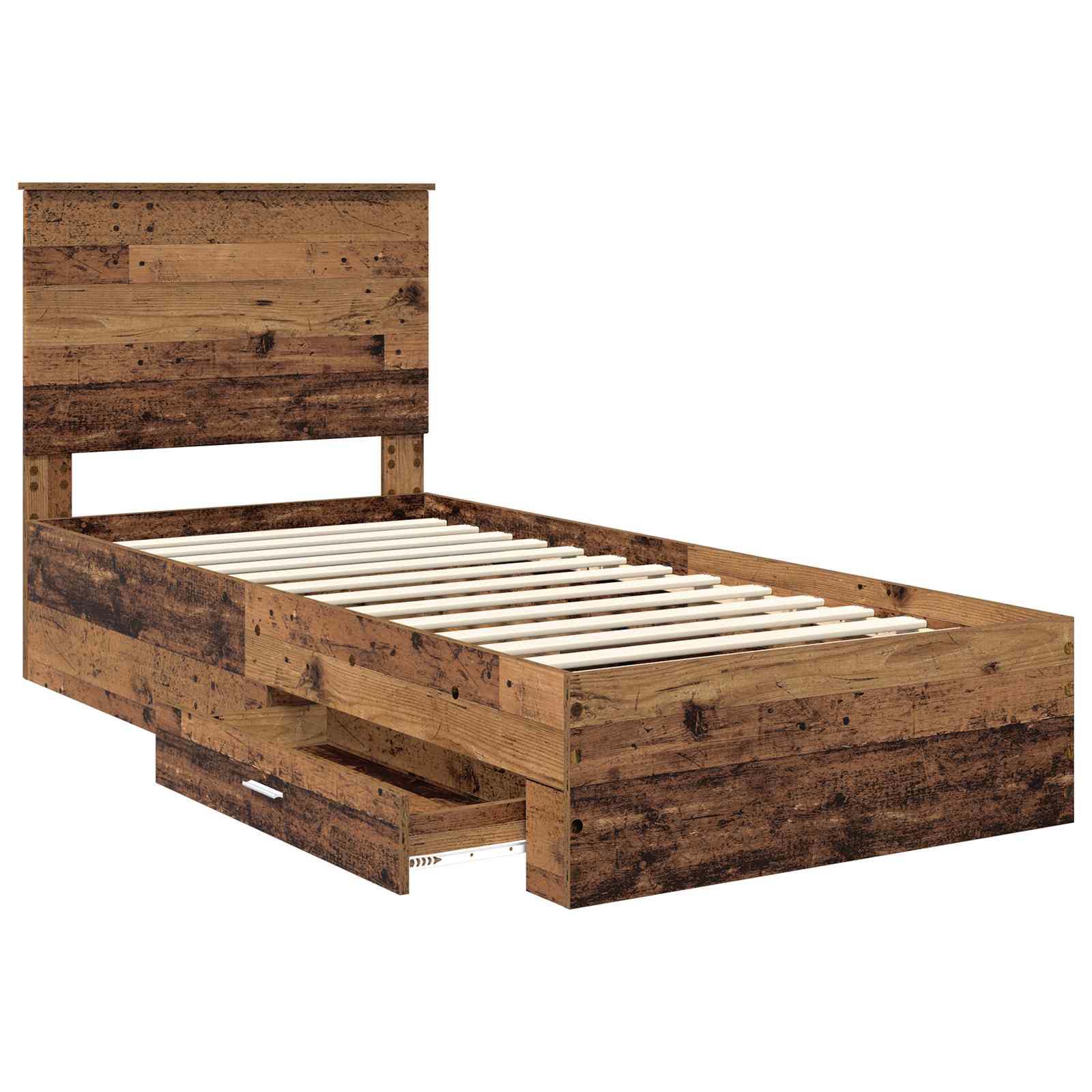 Struttura del letto Legno vecchio 90 x 190 cm Legno multistrato | homemem39